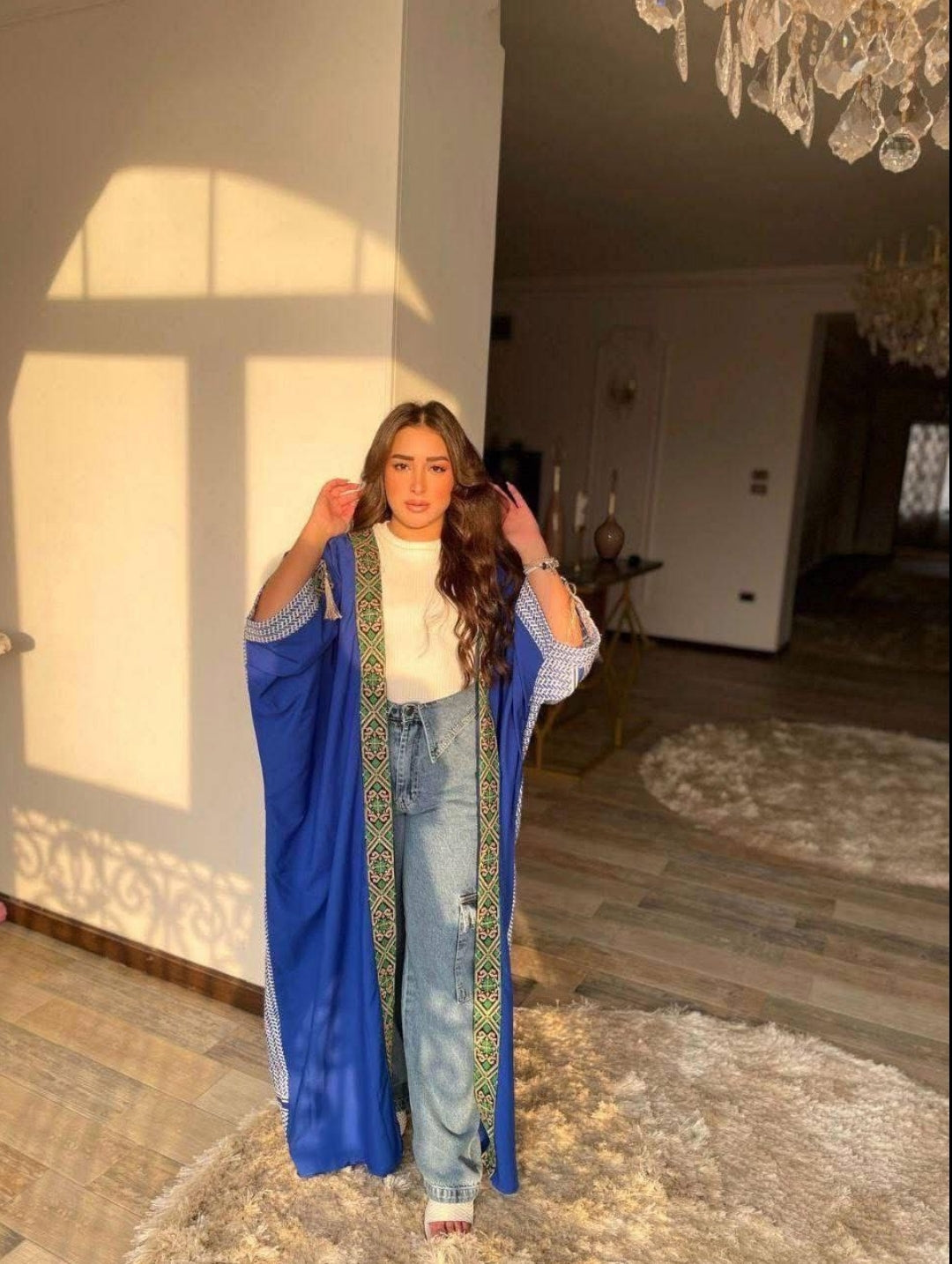 كارديجان مطرز بضهر منقوش