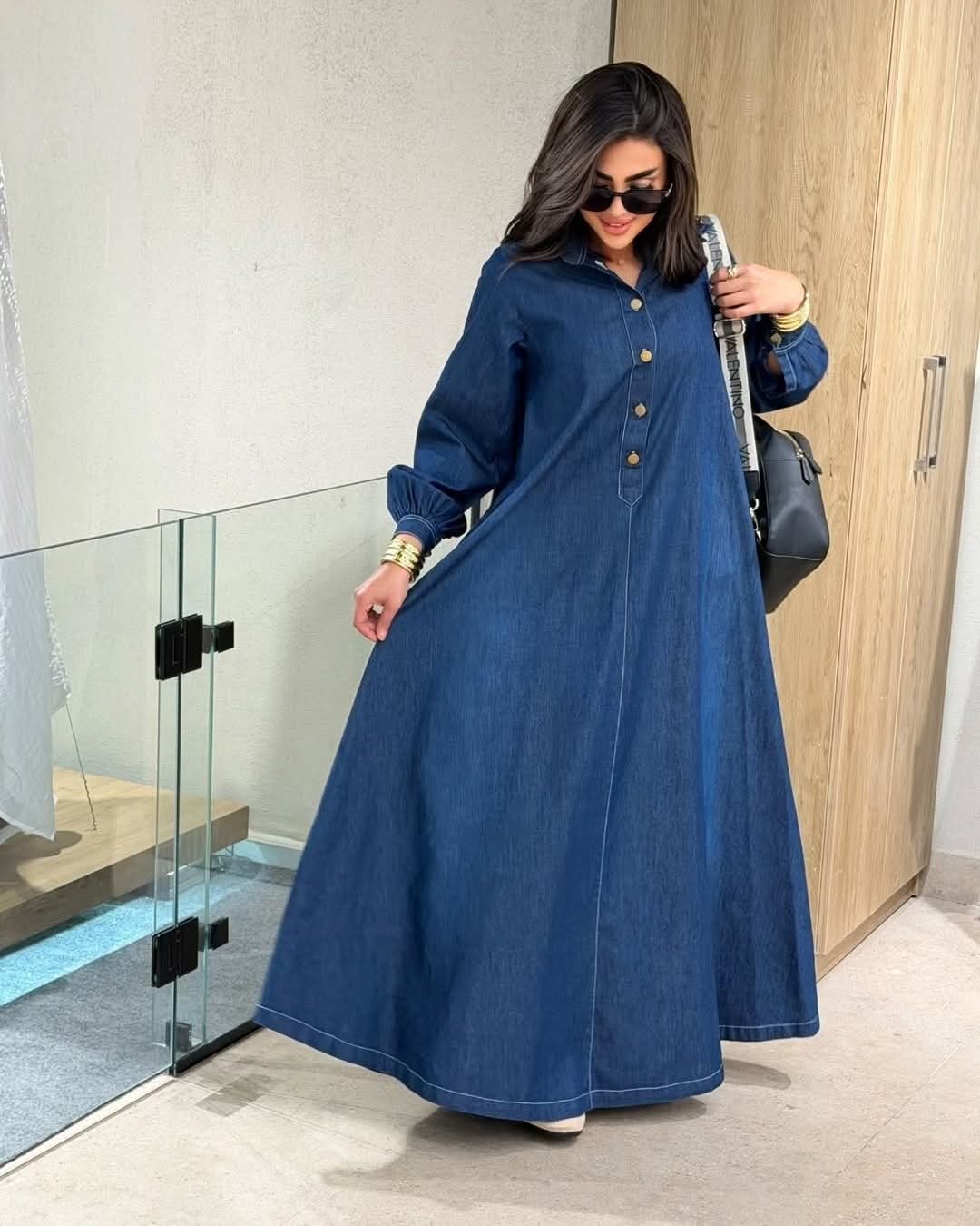 القطعة الصيفية الأجمل.. دريس جينز كلوش راقي
