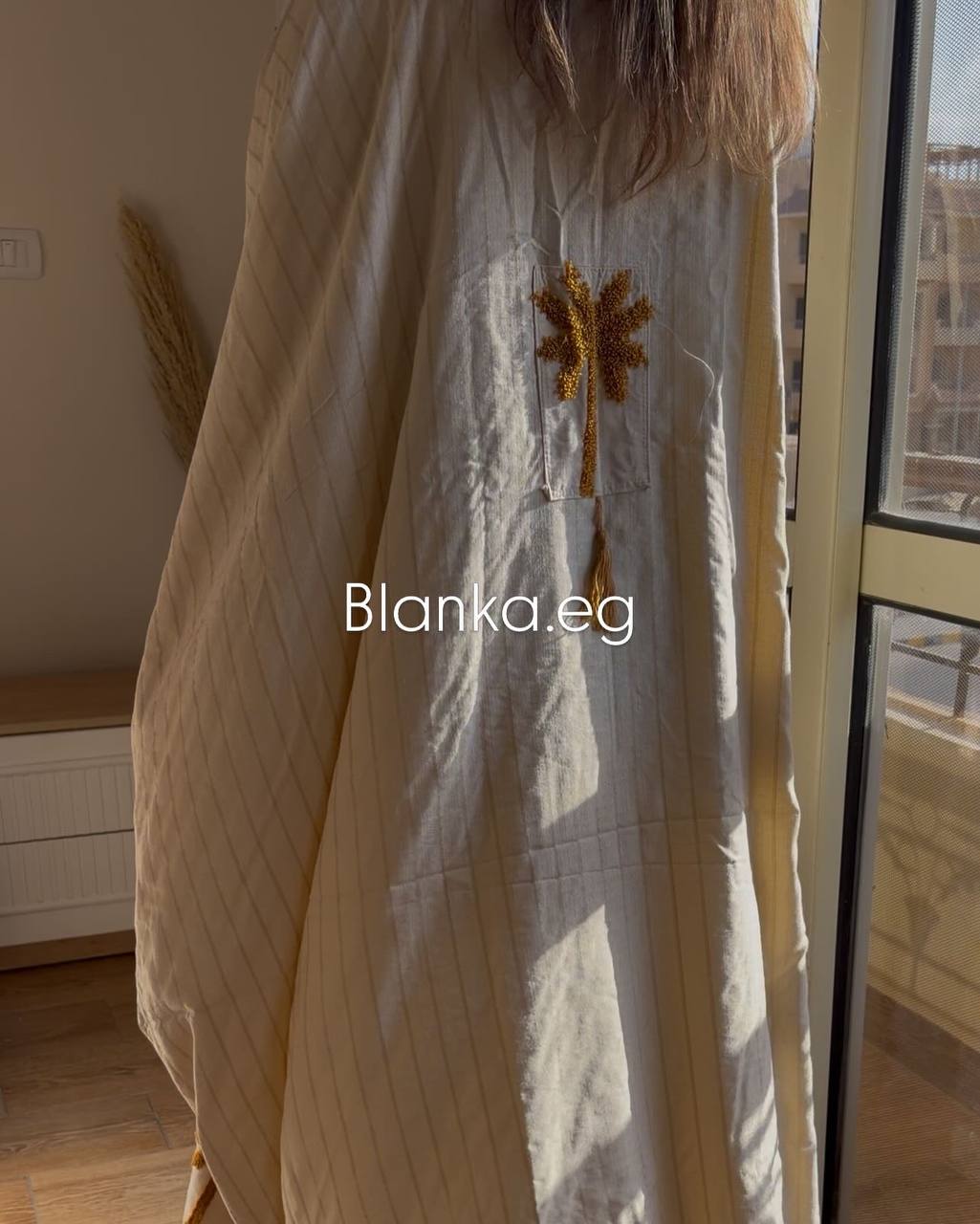 ملحفه كتان تركي بتطريز بارز