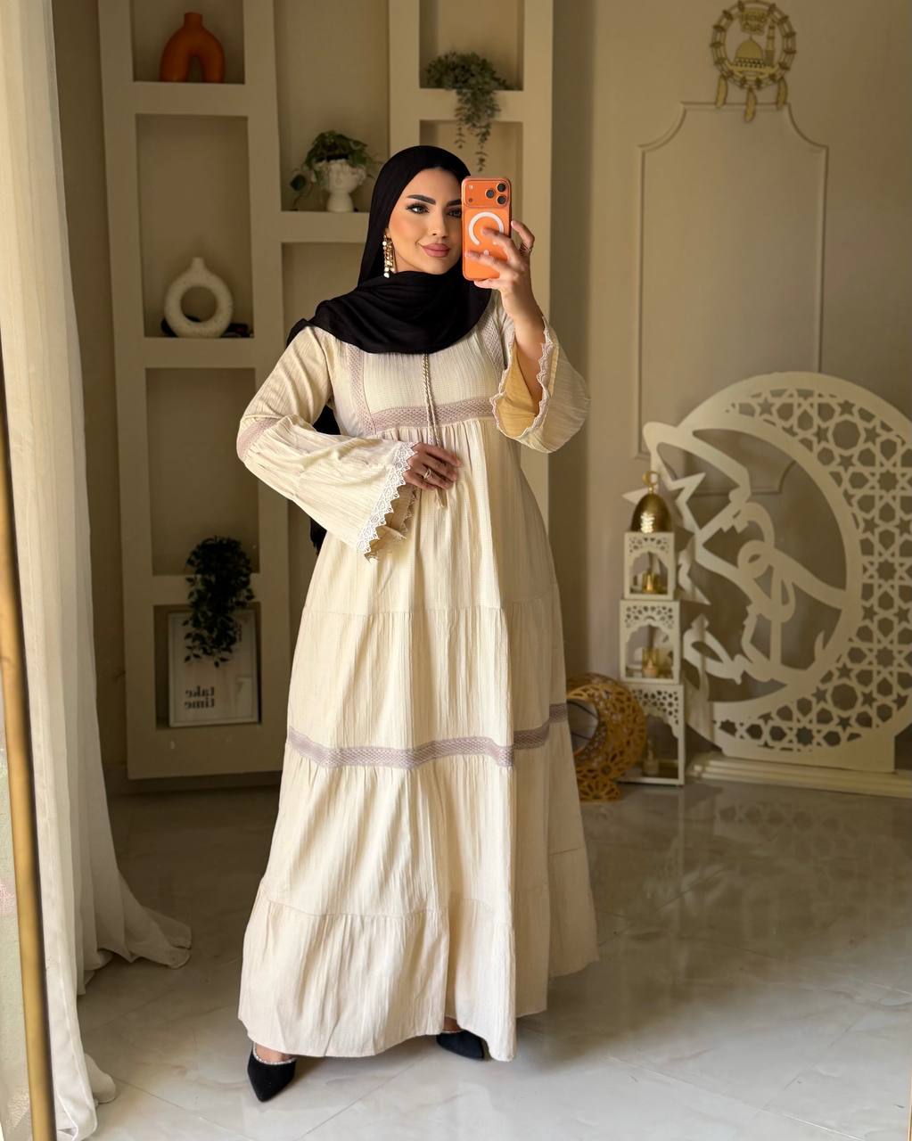 فستان فرسكا كتان بتصميم أنيق وعصري