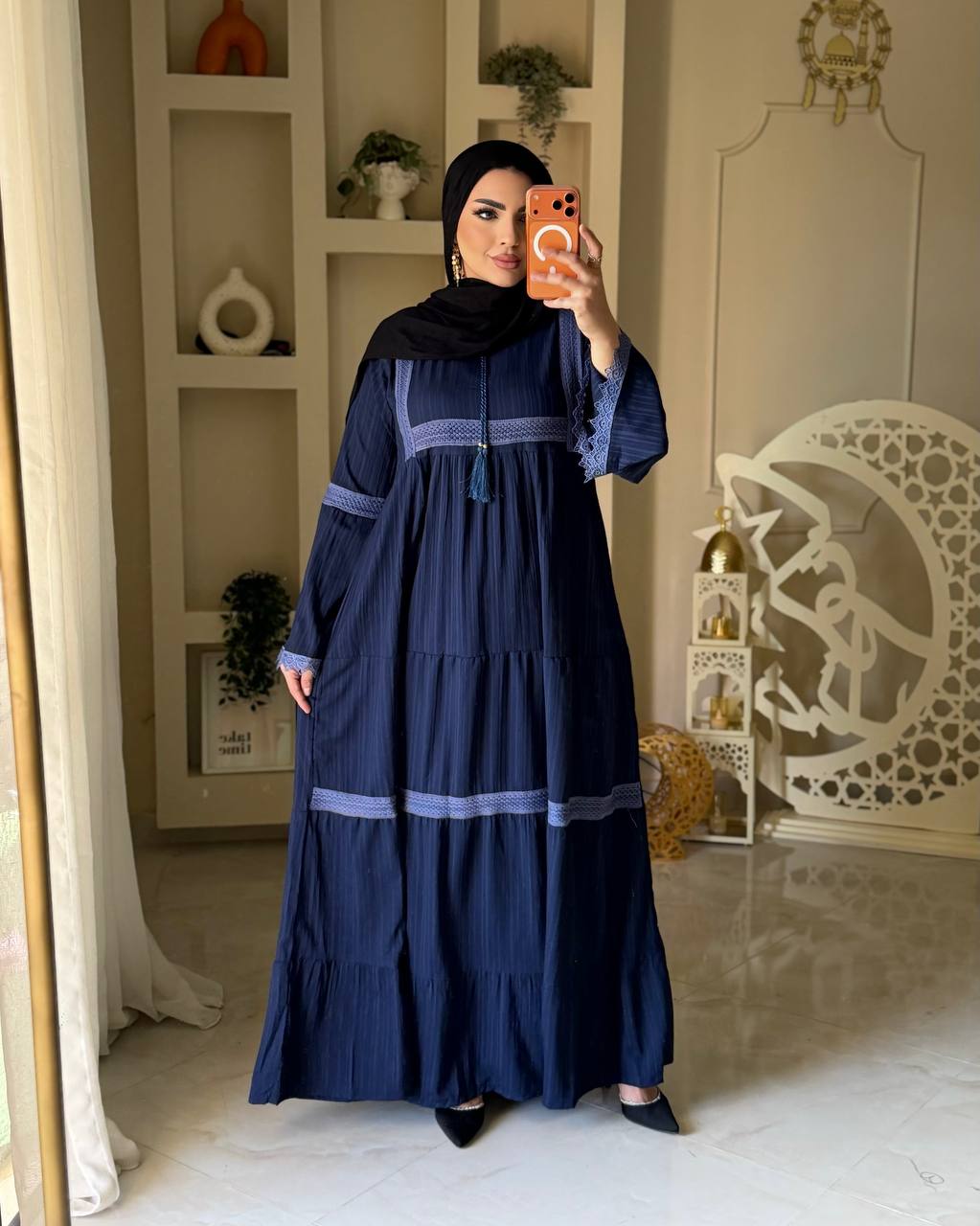 فستان فرسكا كتان بتصميم أنيق وعصري