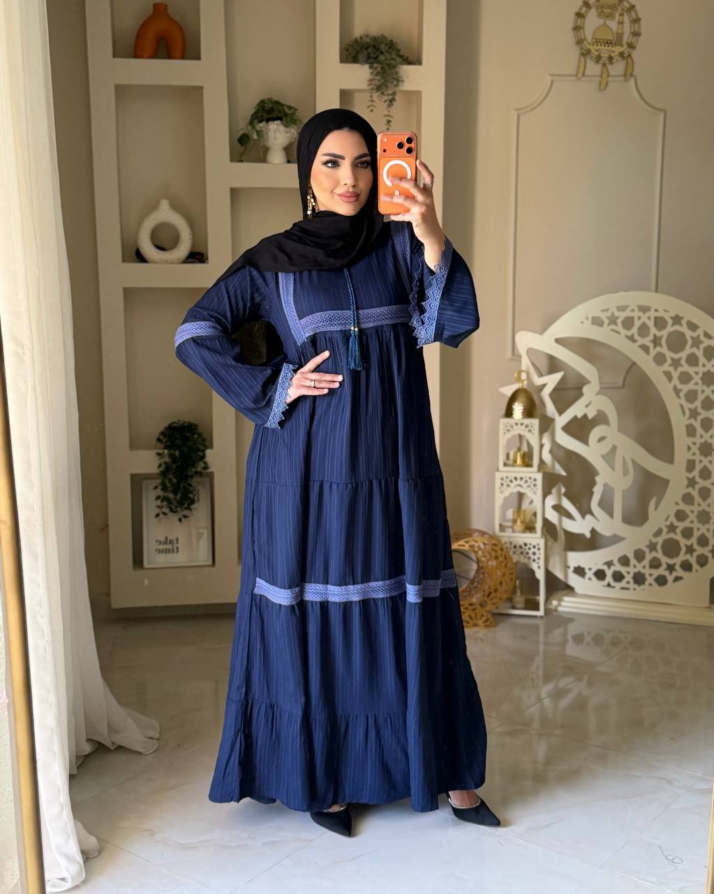 فستان فرسكا كتان بتصميم أنيق وعصري