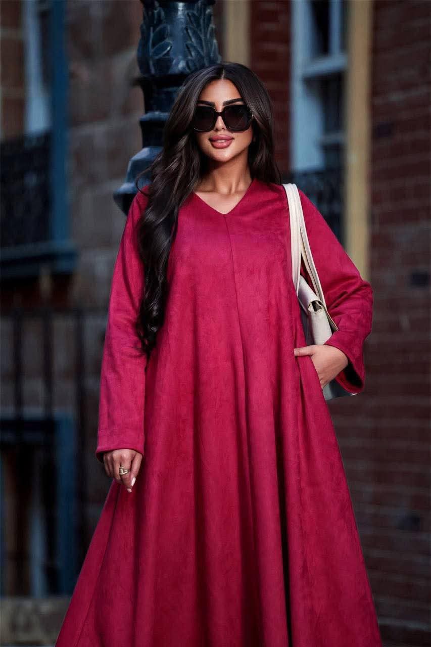 فستان شمواه سويدي ضبل كلوش