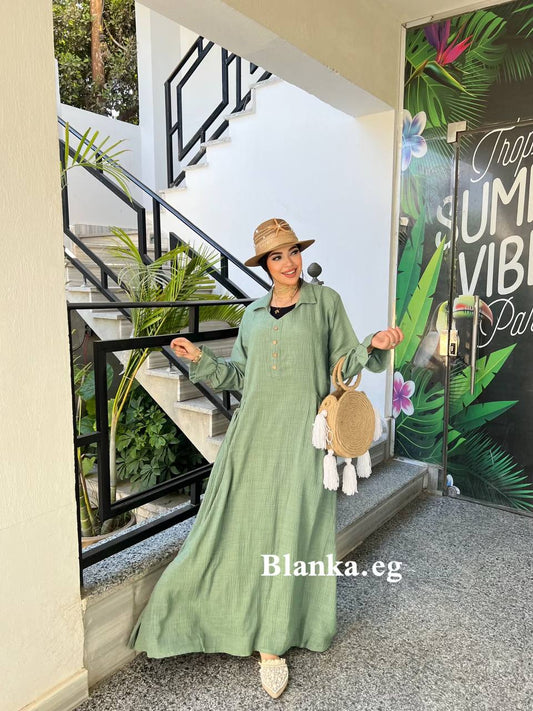 دريس كتان اسباني بجيبين