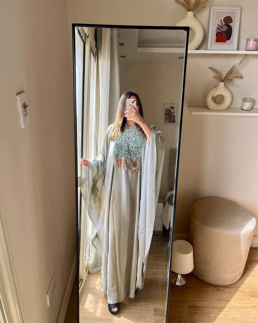 قطن تركي متطرز ترتر