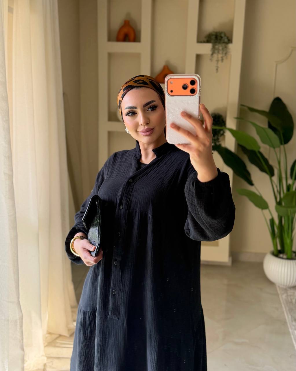 فستان ضبل قطن بزراير