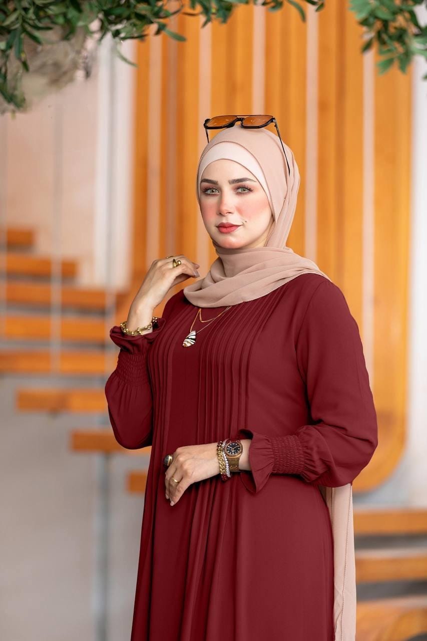 فستان كريب كاجوال