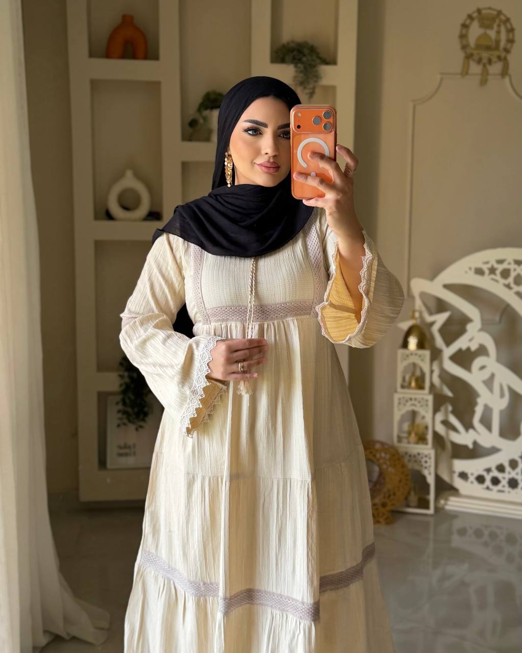 فستان فرسكا كتان بتصميم أنيق وعصري