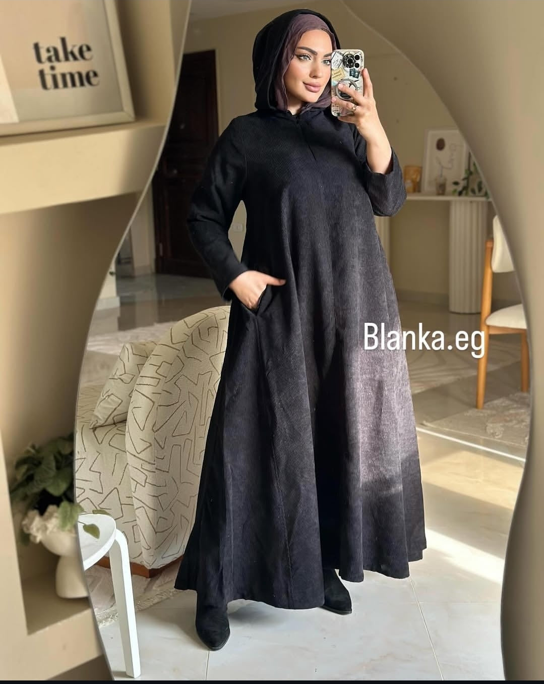 فستان ضبل كلوش سوسته سحريه وغطاء رأس