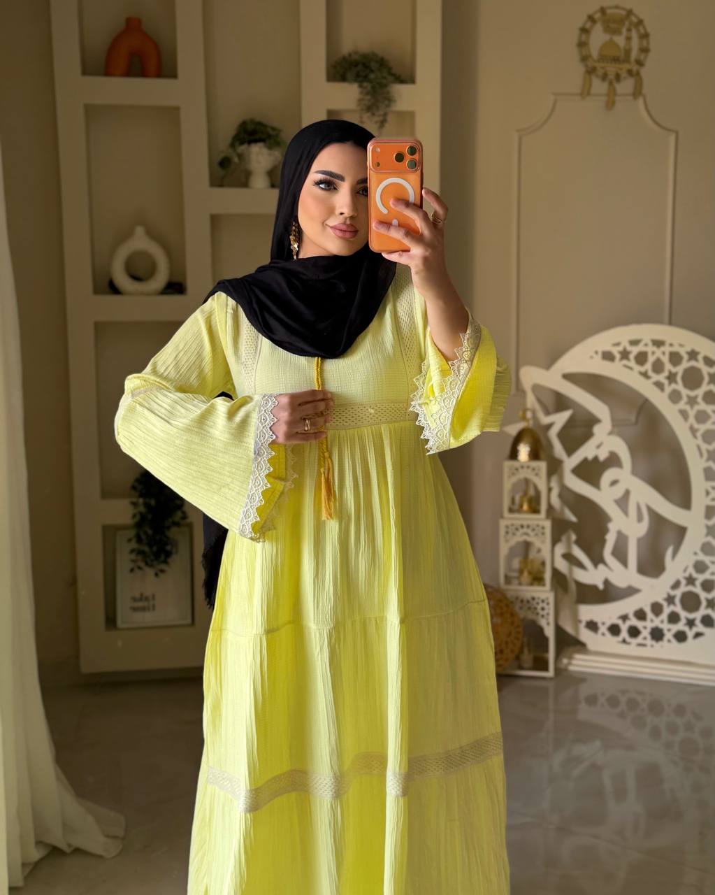 فستان فرسكا كتان بتصميم أنيق وعصري