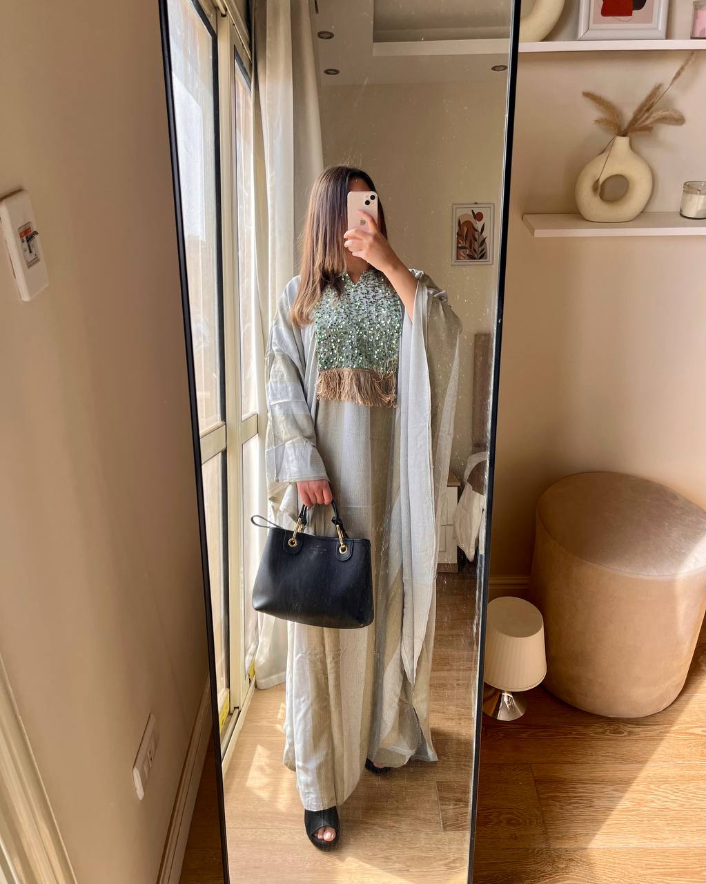 قطن تركي متطرز ترتر