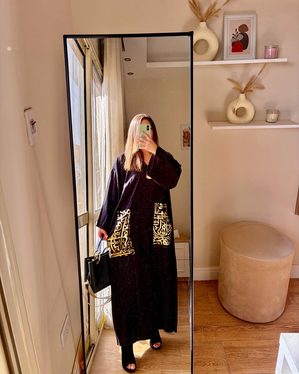 موديل كتان إيطالي بطباعة دهبي