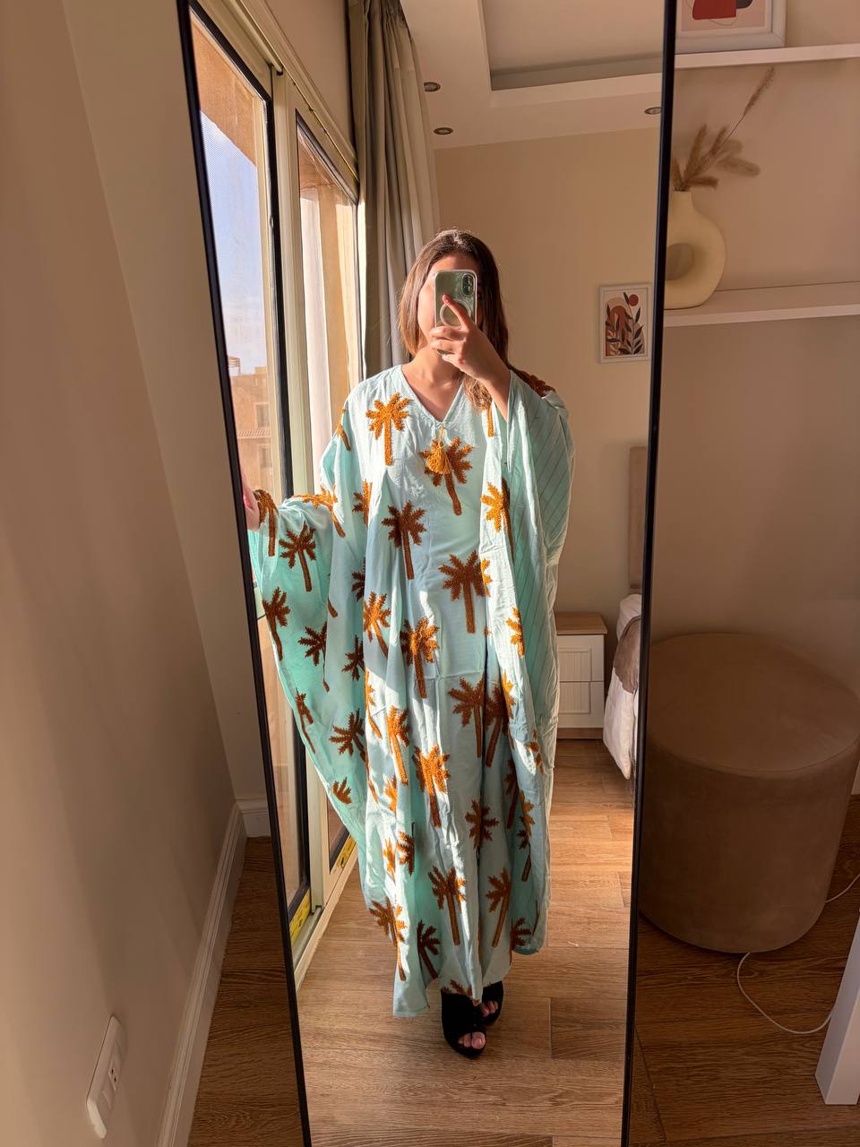 ملحفه كتان تركي بتطريز بارز