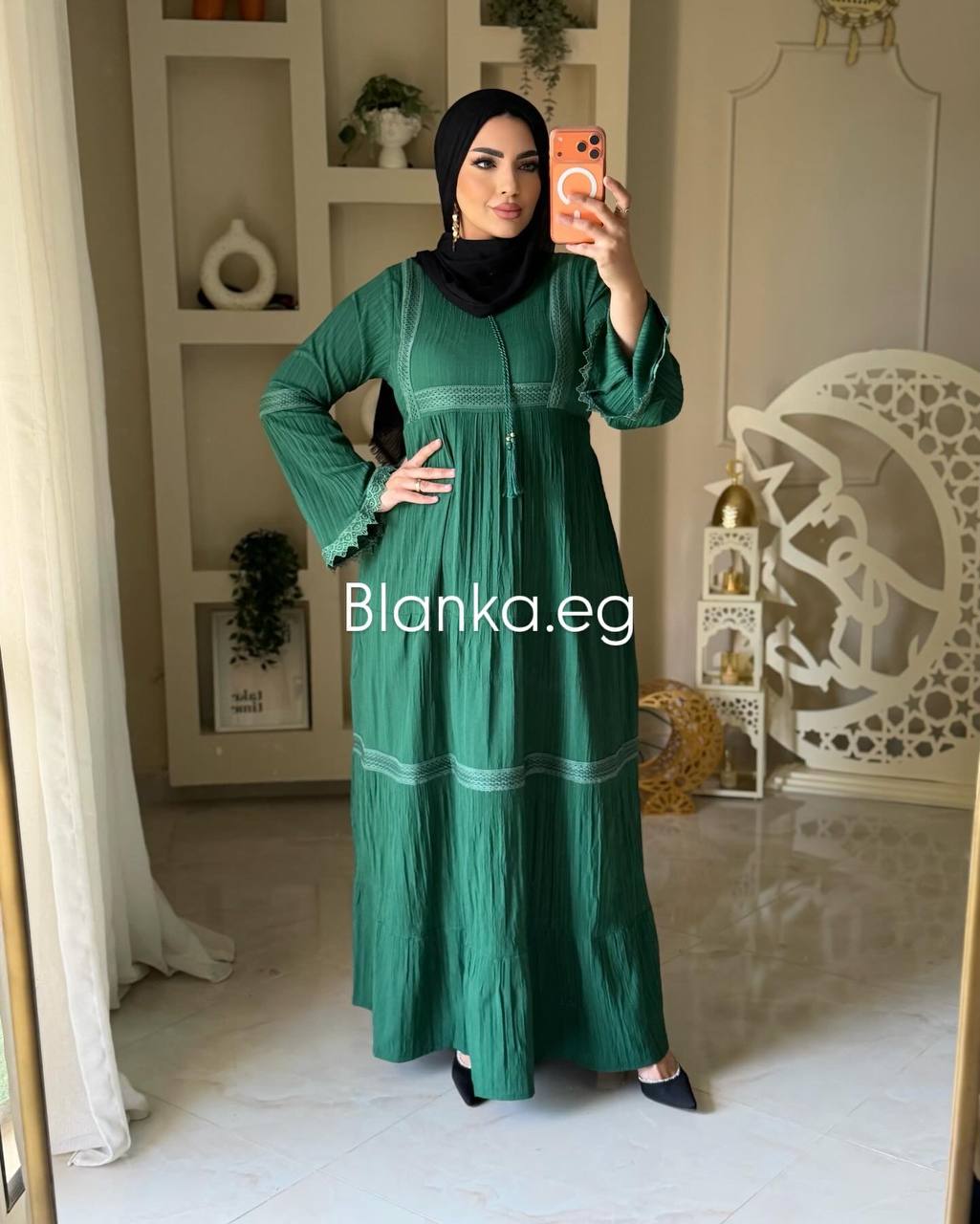 فستان فرسكا كتان بتصميم أنيق وعصري