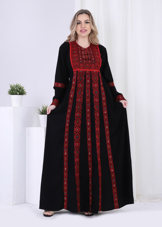 عباية كريب سعودي مطرزة ايتامين